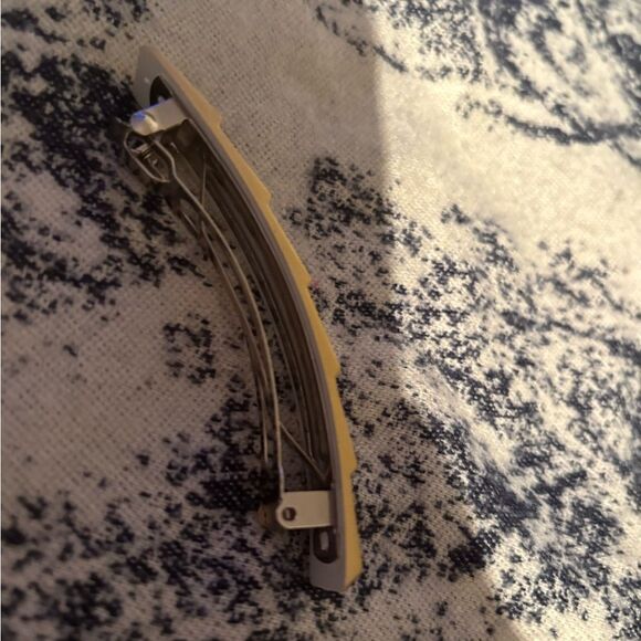 France gold handmade boho french barrette square print hair clip hair luxe box - Picture 4 of 7